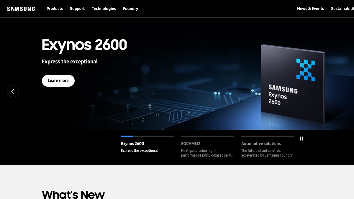 Samsung Semiconductor 글로벌 영문사이트 통폐합